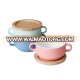 wholesale serving porcelain ceramic bowl with wooden lid